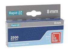 RAPID 53/8B 8Mm Galvanised Staples Box 2500 RPD538B2500 0.0028 per staple