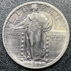 1917-D Standing Liberty Quarter Type 2 Choice AU Details Better Date Coin