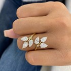 3.3ct Pear Fashion Ring Yellow Gold 14K Labcreated Diamond F/VS — photo 6