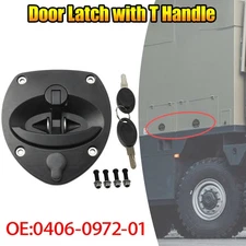 Door Latch with T-Handle Steel Shaf Fit For Cummins Generator 2 Keys 406-0972-01