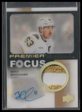 2024-25 Upper Deck Premier Brad Marchand Premier Focus Auto Patch Gold #/15