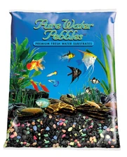 Pure Water Pebbles Coated Aquarium Gravel Black Beauty Select Size:: 5 lb.