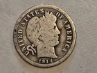 1914 Barber Dime - Free Shipping