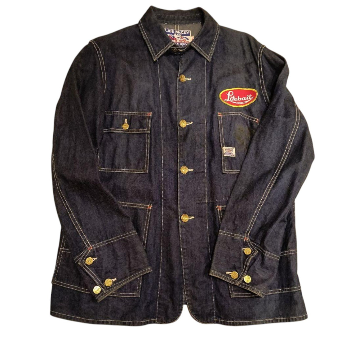 Joe Mccoy Cattle Drive Brand Denim Jacket 42 Men's #EB BZA Joe Mccoy Cattle Drive Brand Denim Jacket 42 Men's #EB BZA