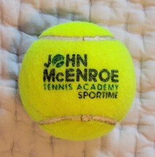 JOHN McENROE Tennis Academy SPORTIME LOGO Used Tennis Ball Souvenir EXCELLENT