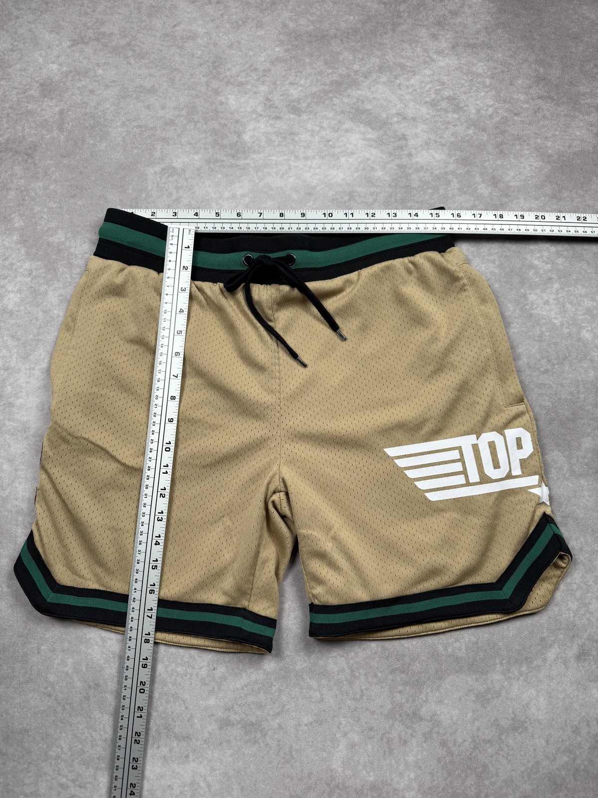 Shoe Palace X Top Gun Maverick Shorts Mens Large Khaki Basketball Patches thumbnail 6