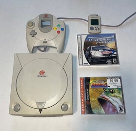 Sega Dreamcast with box and games