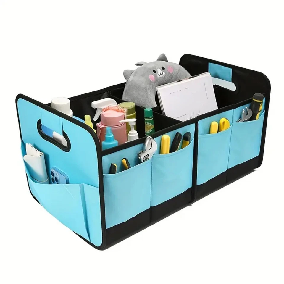 Maletero Organizador de Carga Plegable Carrito Bolsa de Almacenamiento Contenedor Coche Camión SUV Foto 3 de 4