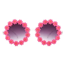 Round Daisy Flower Shape Sunglass - Women Sunglass with 400UV Polycarbonate Lens