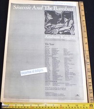 SIOUXSIE and the BANSHEES - Arabian Knights 1981 Tour POSTER SIZED press advert