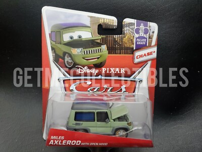 DISNEY PIXAR CARS MILES AXLEROD WITH OPEN HOOD PALACE CHAOS 2013
