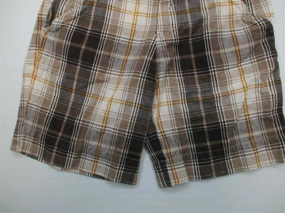 BILLABONG Girls Youth Size 6X Plaid 100% Cotton Brown Bermuda Shorts - Image 3 of 4