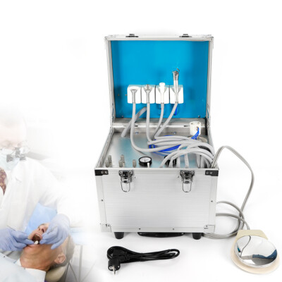 Zahnmedizinische Einheit Mobile Dental Unit System Compressor+Suction 4 Löcher