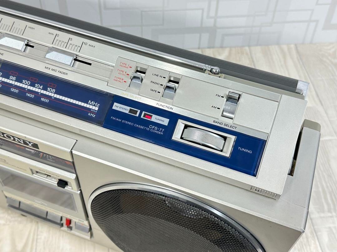 SONY CFS-77 Boombox Vintage 1980s Fully Functional Radio Cassette