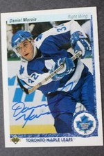 Daniel Marois Ice Hockey 1990-91 Upper Deck Maple Leafs Signed Autograph Card +