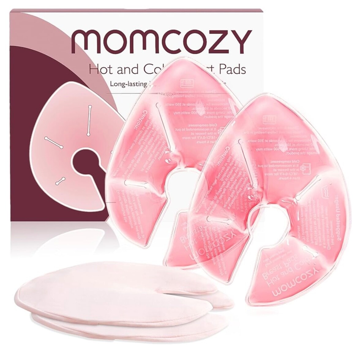 Momcozy Hot Cold Breast Therapy Packs with 2 Soft Covers for Larger Breasts  