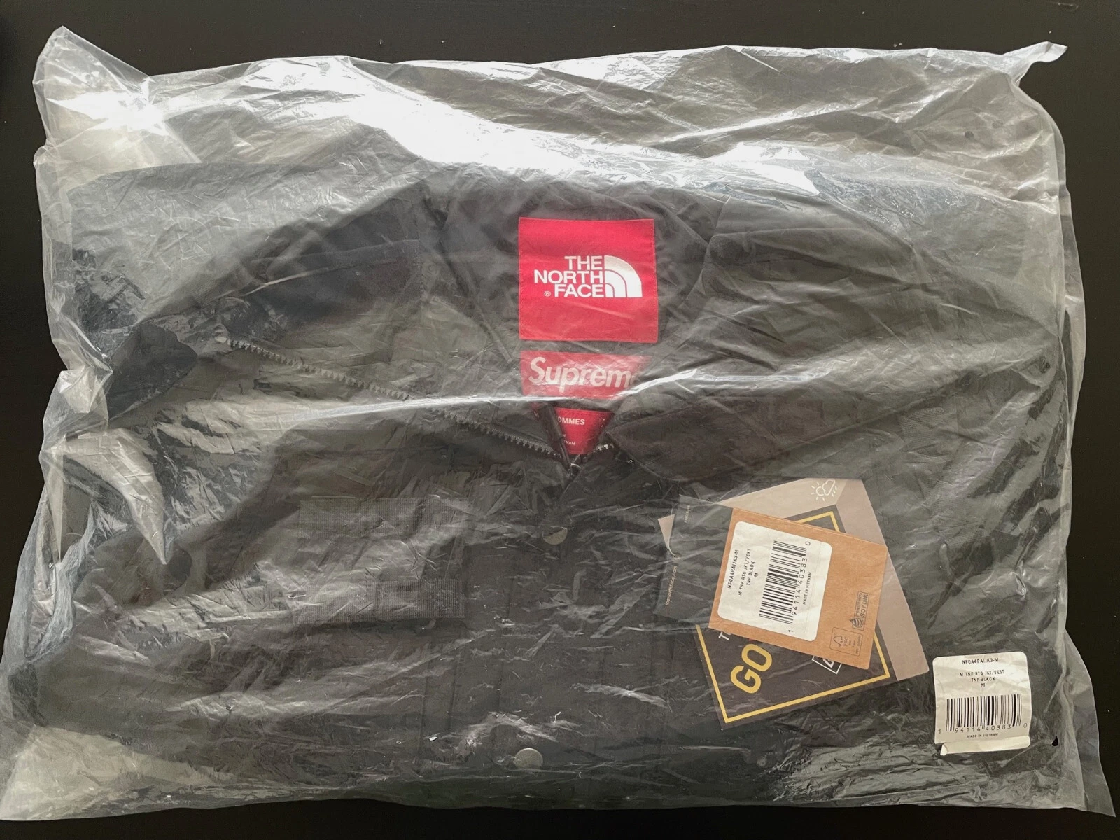 Veste Supreme X The North Face RTG + gilet SS20 taille M neuf Gore Tex noir rare