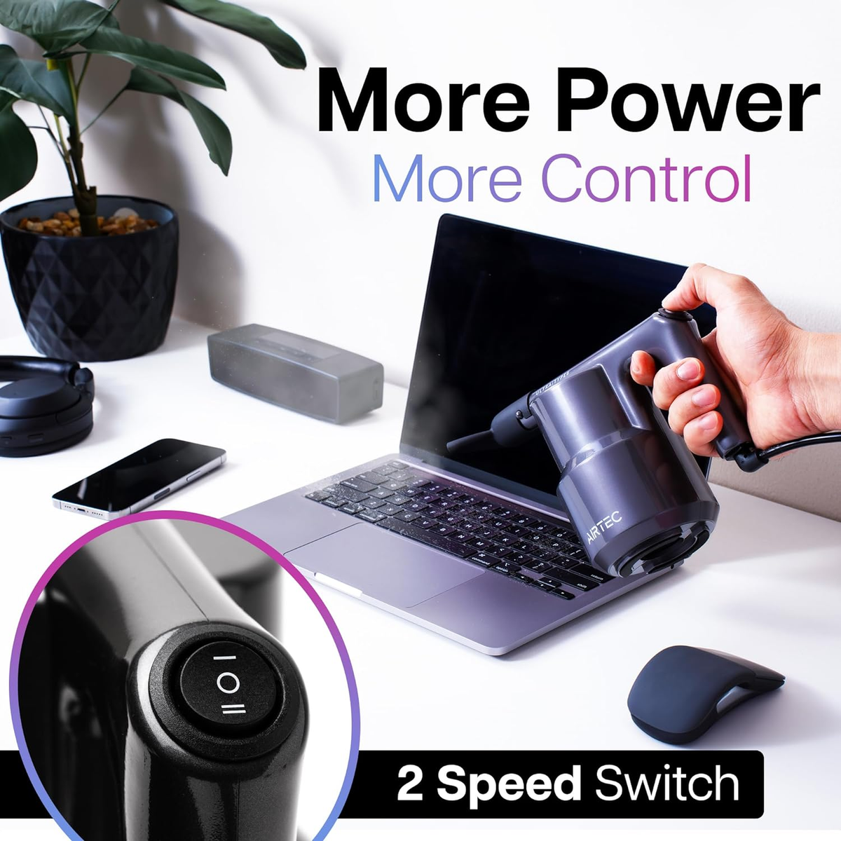 Airtec Ultra Electric Air Duster Blower for PC, Laptop, Console 