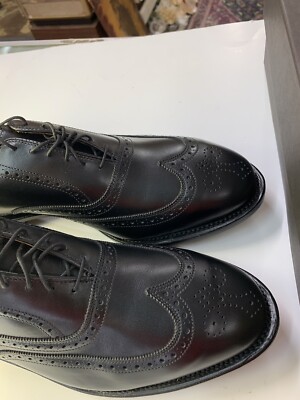 Allen Edmonds Chester Black Wing Tip 1903 11.5 D $275 Brand New In