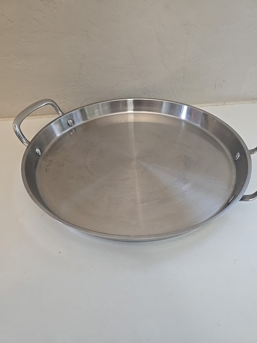PRINCESS HOUSE 18/10 Stainless Steel Heavy Duty Flat 13" Round Griddle w/Handles