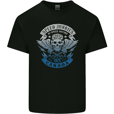 Canada Speed Junkies Biker Motorrad Kinder T-Shirt Kinder