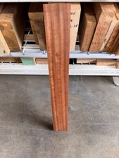 Figured Goncalo Alves 🐅Tigerwood guitar bass neck blank KD 26”x3.4”x.75”stripe