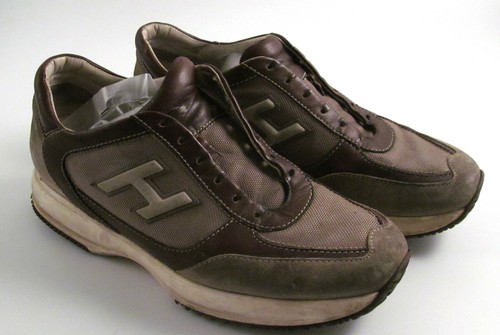SCARPE SNEACKER UOMO HOGAN INTERACTIVE TG. 8.5 ITA 42.5 MARRONI 100%  ORIGINALI | eBay