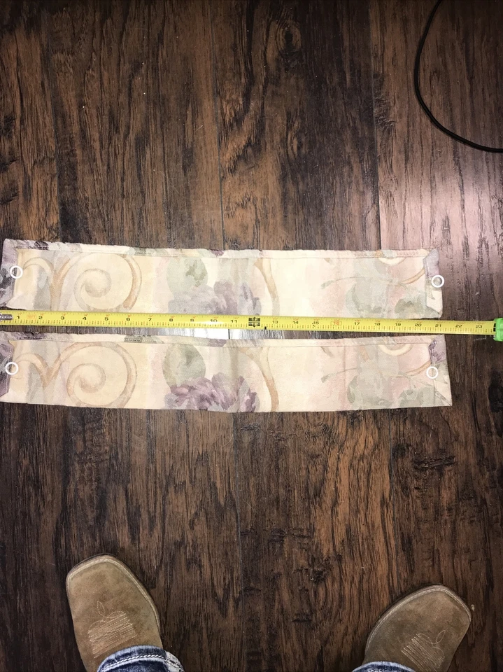 "Par de corbatas de cortina Croscill Chambord vintage usadas púrpura rosa 3""x21"" Apx" Foto 3 de 4