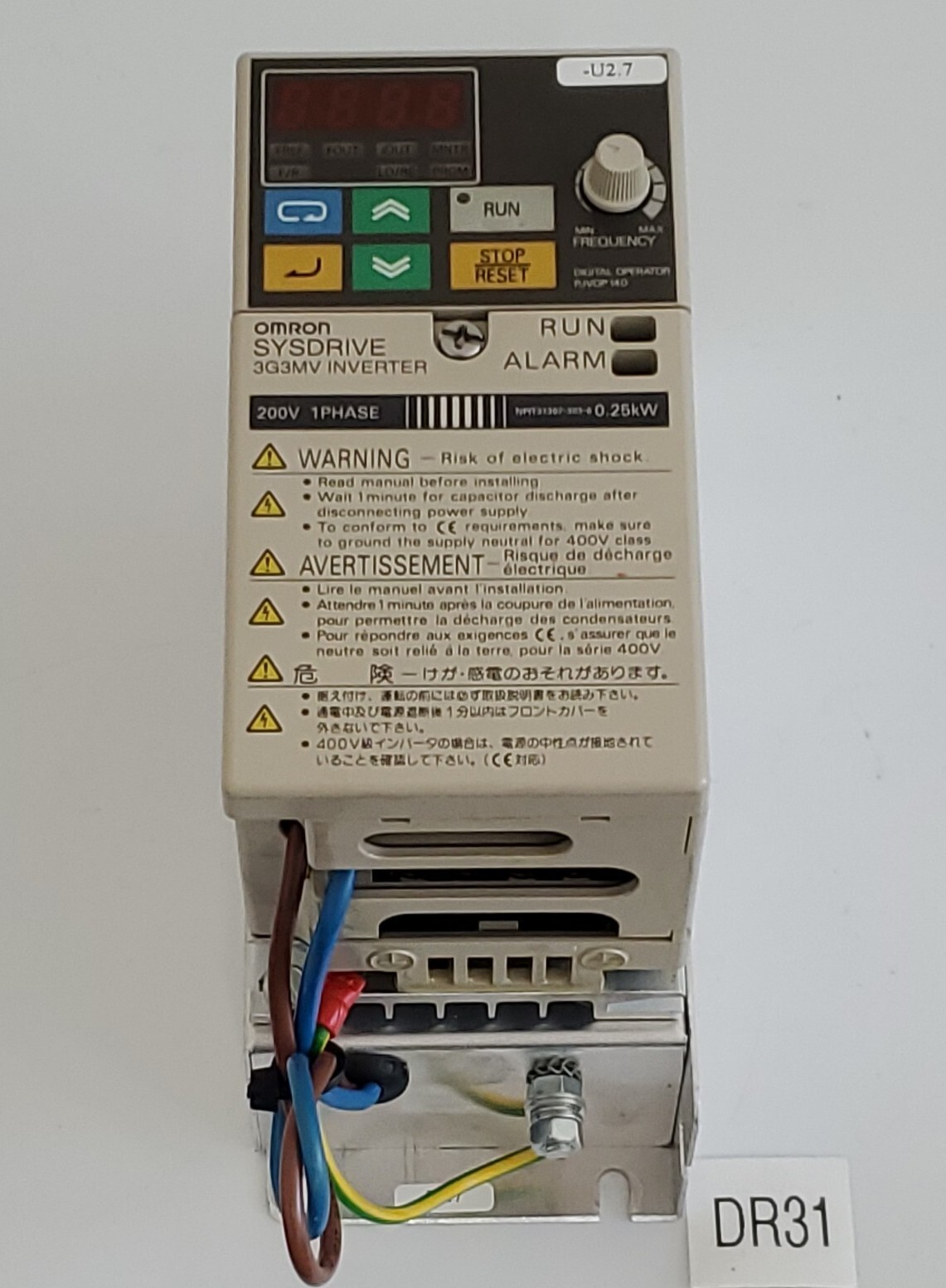 *PREOWNED* Omron 3G3MV-AB002 Sysdrive 3G3MV Inverter 200V 1-Phase + Warranty!