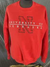 Vintage University of Nebraska Jansport USA Sweatshirt Red Cornhuskers Football
