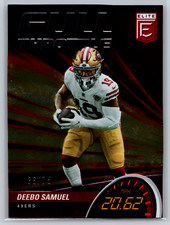 Deebo Samuel 2022 Donruss Elite Full Throttle Purple /75 FT14 SF 49ers
