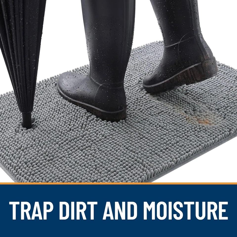 Alfombrilla de puerta para perro OLANLY para patas fangosas 36X24, absorbe humedad y suciedad, absorbente N Foto 2 de 4