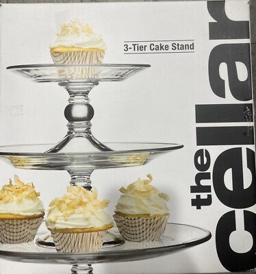 The Cellar 3-Tier Glass Cake Dessert Display, Elegant Cake 