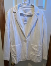 Loft Women  s Cotton Cream Blazer - Size 10 NWT 89.50 MSRP RN 140923