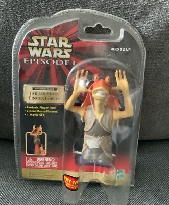 Star Wars Episode 1 Glas Jar Binks Finger Forces Tiger 2000 versiegelt 