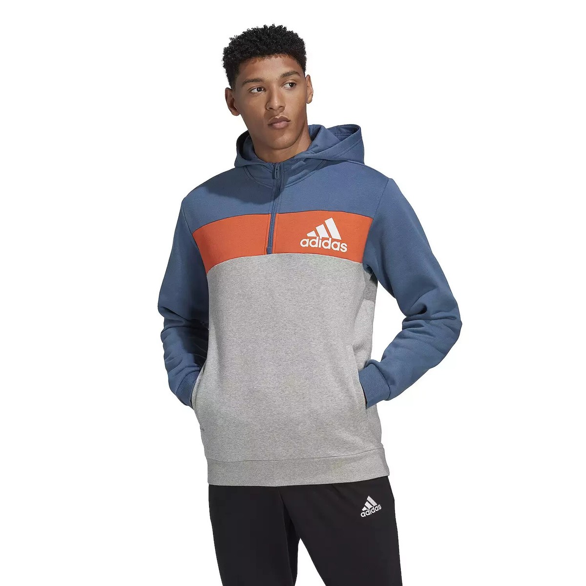 adidas Men's adidas Quarter-Zip Hooded Track Top HR6092 | eBay