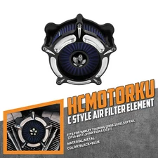 Spike Air Cleaner Filter Blue Intake For Harley Touring Road King Glide 08-2016