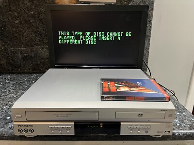 Panasonic PV-D4733S VCR/DVD Combo Player - TESTED - VCR WORKS