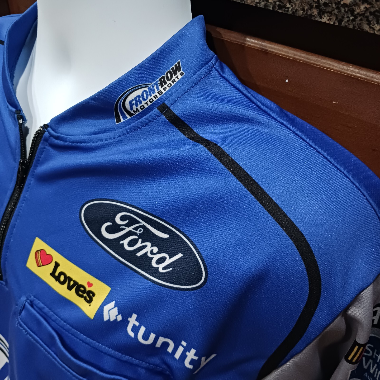 Maglietta Equipaggio Prima Fila Motorsport Ford Monster Large Race Usata NASCAR McDowell