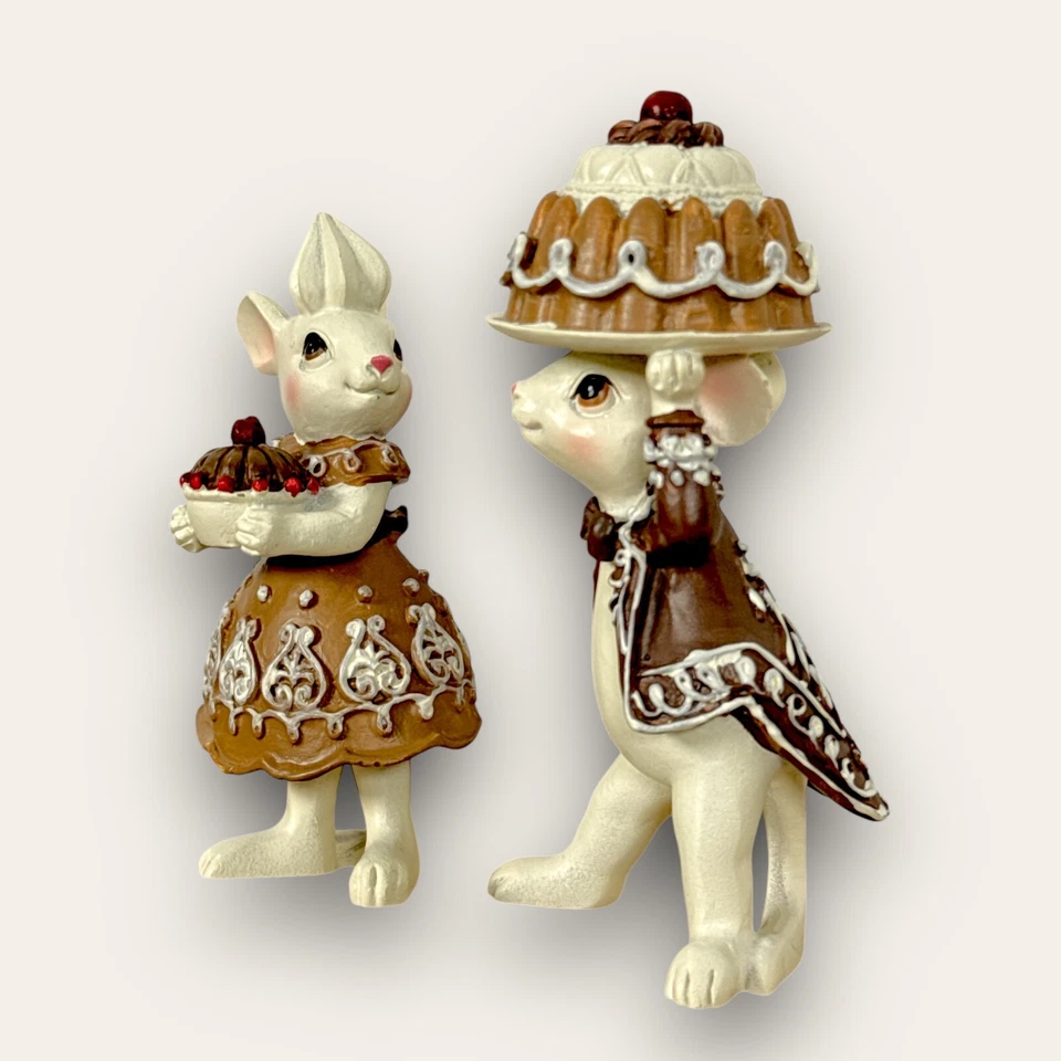 Clayre & Eef Lebkuchen Maus Mäuse Paar Weihnachten Weihnachtsdekoration 11cm NEU - Bild 2 von 4