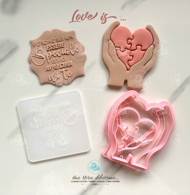 Valentinstag Ausstecher in meinen Händen Du bist ein besonderes Wesen 8x7cm