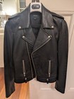 Womens Ena Pelly Leather Jacket Size M