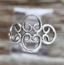 VINTAGE FILIGREE STERLING SILVER 925 RING SZ 7 SOUTHWEST RETRO PRETTY