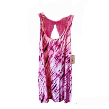 Secret Treasures Women's Lace Back Chemise Nightgown-M 8-10 -Pinks-Pajamas