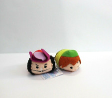 Disney Mini tsum tsum Peter Pan  Captain Hook Plush 3.5" Set of 2 NEW