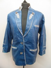 Vintage Faux Leather Austrian Trachten Octoberfest Jacket Size 10