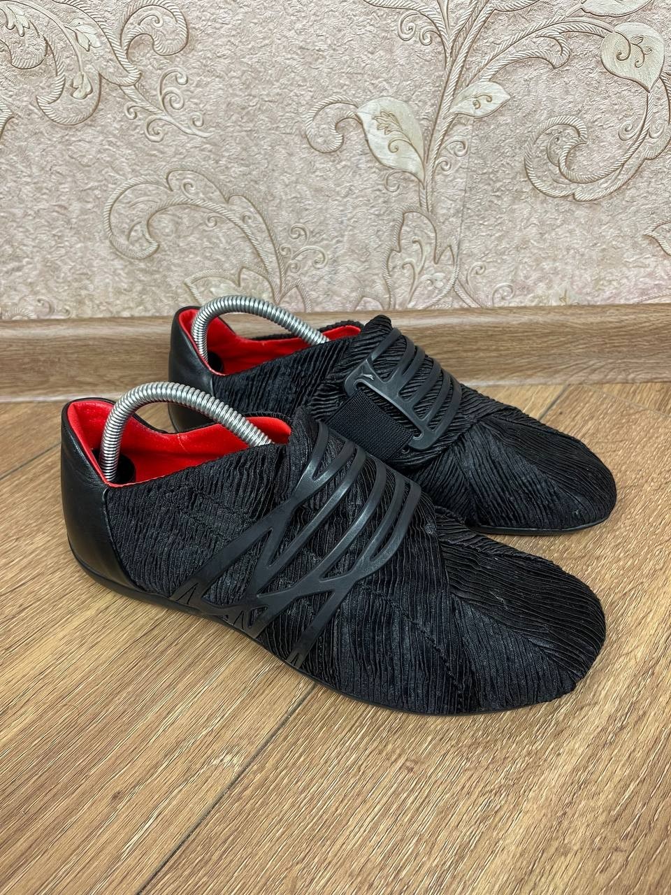 Puma Zhongi Pleat Y2K Vintage Trainers Black Satin UK 6 / US 8,5 / EU 39 rare