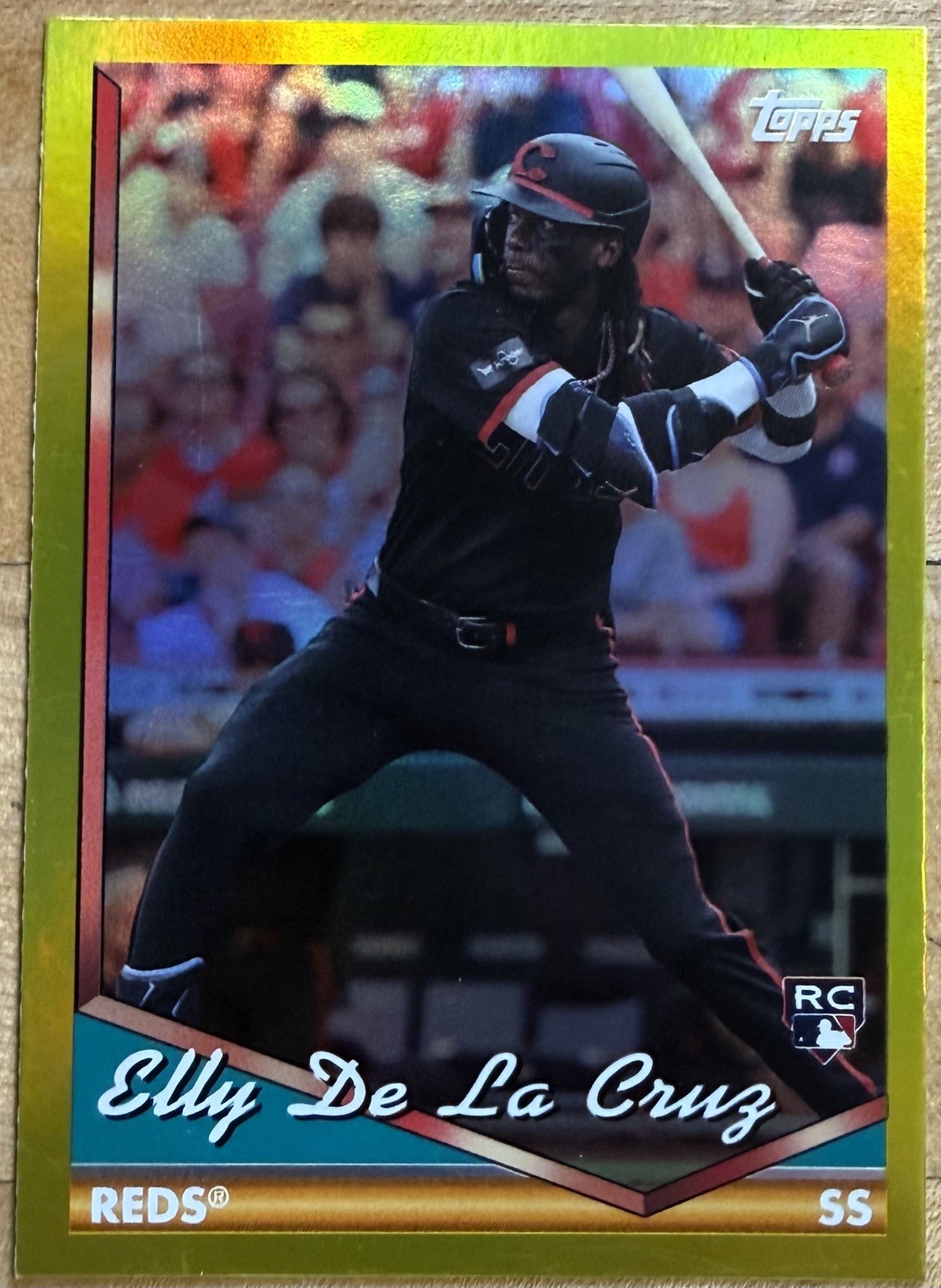 2024 Topps Archives #300 Elly De La Cruz RC Yellow Foilboard Reds RC