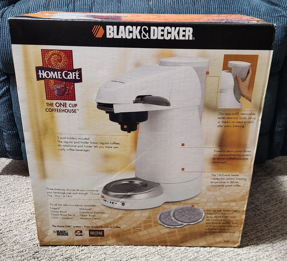 Black And Decker Home Cafe The One Cup Coffeehouse New Sealed Box - Image 4 of 4