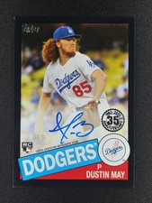 Dustin May 2020 Topps 1985 Black 99/196 RC ROOKIE AUTO CARDINALS